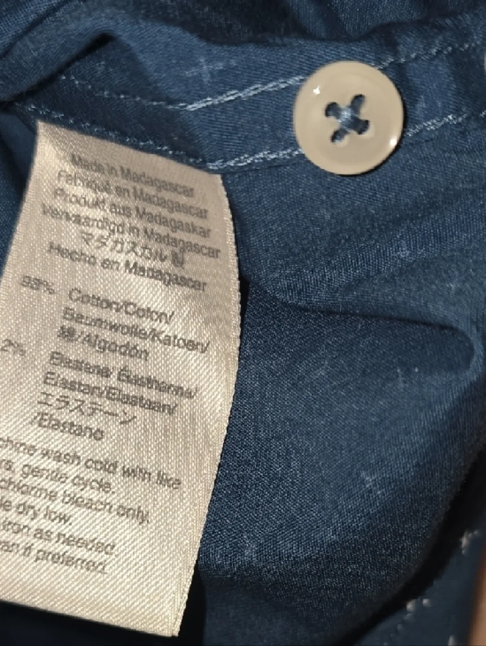 J. Crew Navy Blue Dot‎ Print Button-Down Shirt